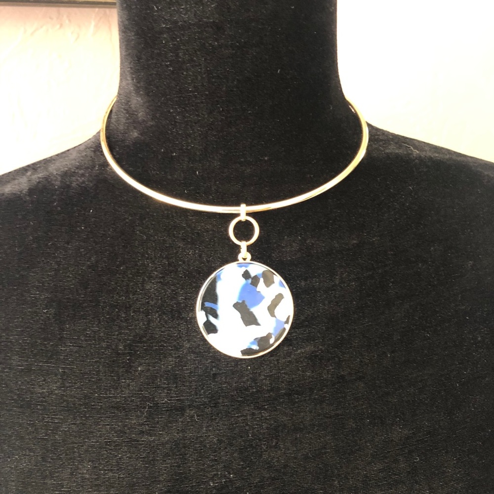 DKNY necklace with beautiful blue & gold pendant